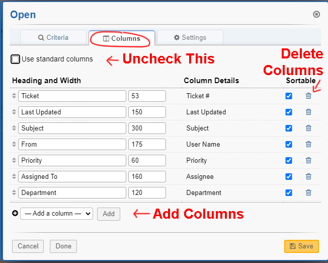 OSTicket - List Settings 2